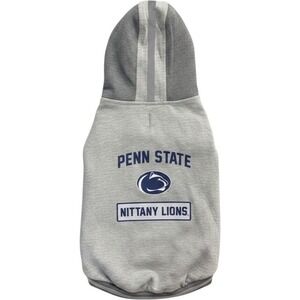 Penn State Nittany Lions Pet Hoodie Heather Gray Dog Vest Reflective‎ Stripe NWT